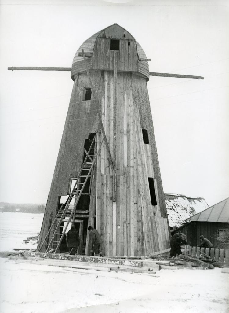 Saaremaa, Angla hollandi tuuliku taastamine Karja sovhoosis