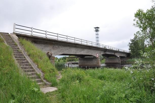 Highway bridge on Aovere-Kallaste-Omedu highway Jõgeva County Kasepää municipality Omedu