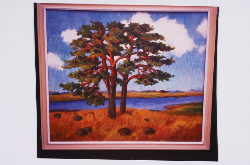 Harry Nurmet, akrüülmaal "Kaks venda - Eesti männid"