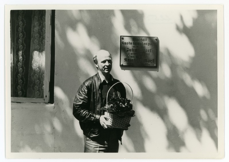 Mälestustahvli avamine Julius ja Reinhold Marki sünnitalul