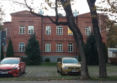 The Soviet Union's Head of State Jossif Vissarionovits Stalin monument on Veski Street. rephoto