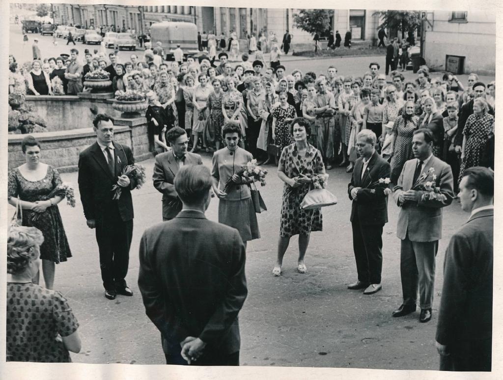 Moldaavia NSV kunstinädal Eesti NSV-s. Moldaavia külalised Tartus. 29.05.1963.a.