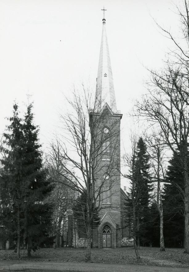 Äksi Andrease kirik, läänevaade. Rek 1880ndad, Reinhold Guleke
