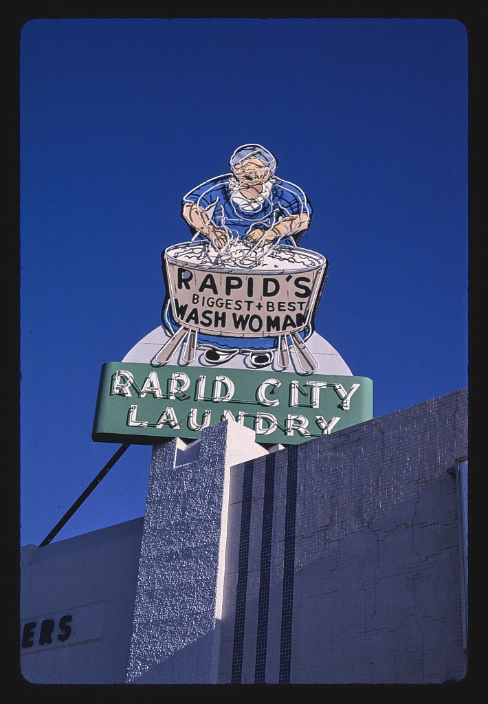 Rapid City Laundry sign, main Street, Rapid City, South Dakota (LOC)