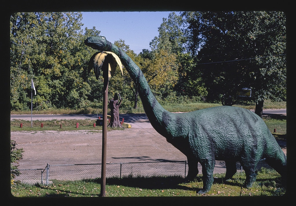 Brontosaurus, Prehistoric Forest, Route 12, Onsted, Michigan (LOC)