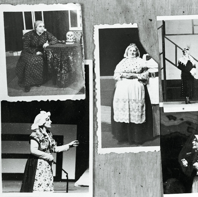 Reproduktsioonid näitleja Anna Tamme osatäitmistest.