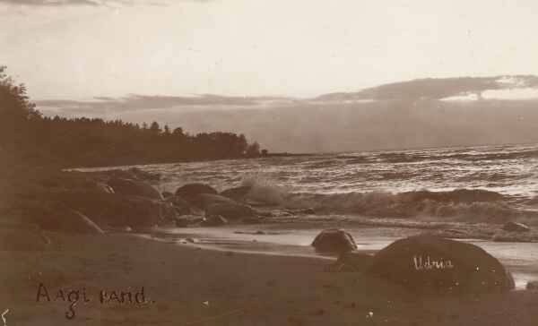 Fotopostkaart. Kivine Utria rand, Narva-Jõesuu, Ida-Virumaa