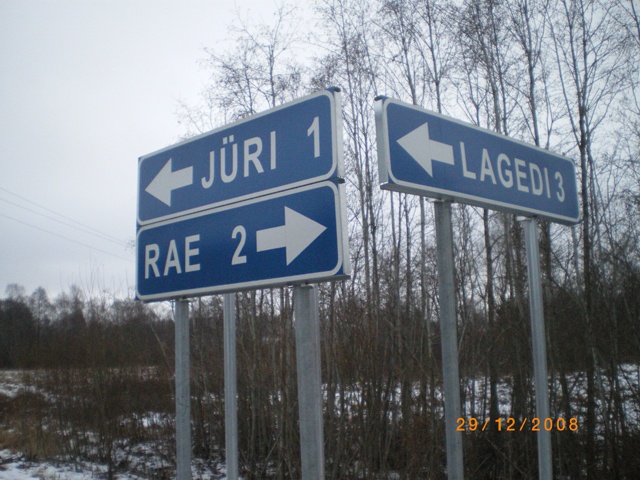 Jüri, Rae, Lagedi teeviidad