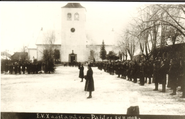 fotokoopia, Eesti Vabariigi 10.aastapäeva tähistamine Paide Turuplatsil 1928.a.