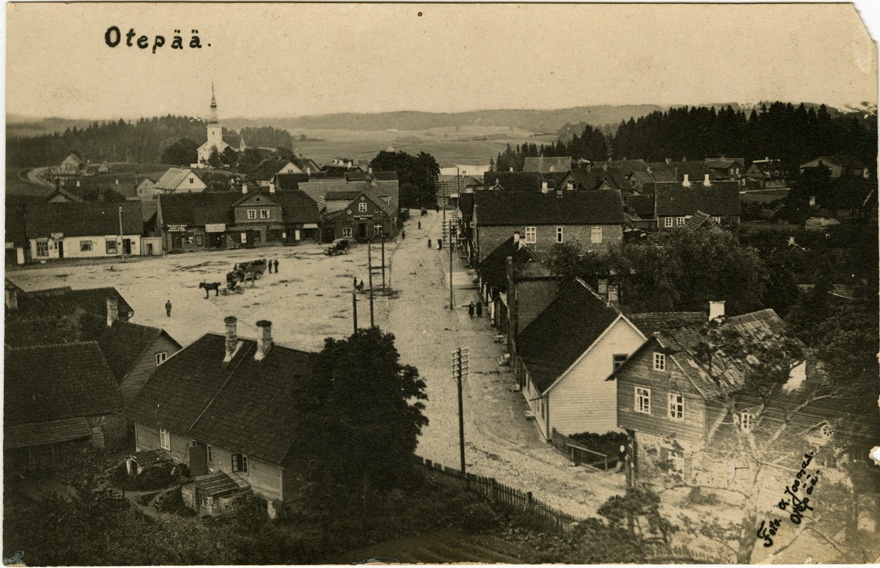Otepää peaplats linnulennult, üldvaade