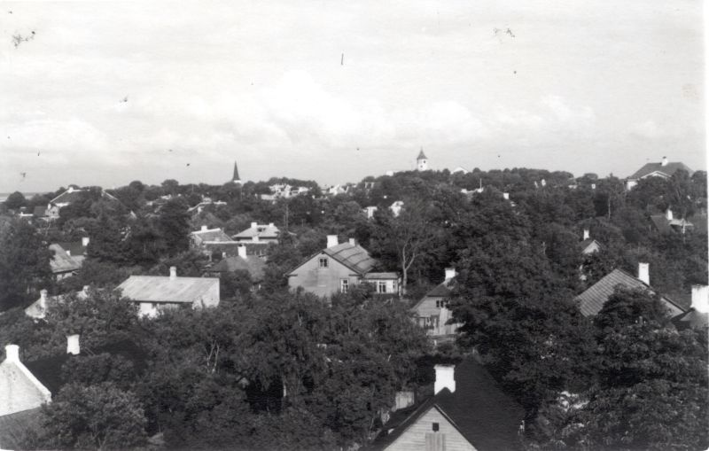 Foto. Haapsalu linnulennult Kastinina suunast Tagalahe suunda. 1934.