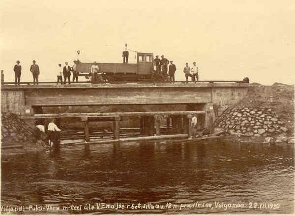 Foto Sangaste raudbetoonsild Valgamaal Väike-Emajõel