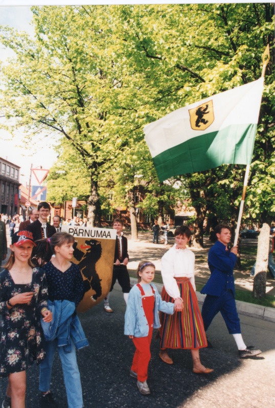 Foto. Laulupeo rongkäik Pärnus