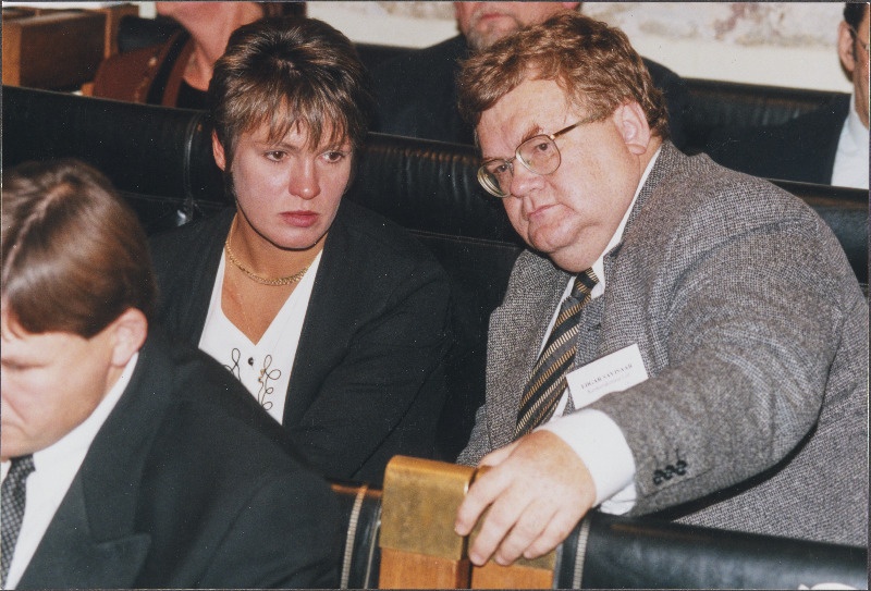 Poliitikud Erika Salumäe ja Edgar Savisaar.