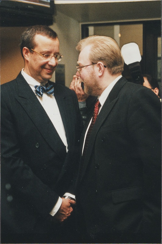 Välisminister Toomas Hendrik Ilves ja peaminister Mart Laar.
