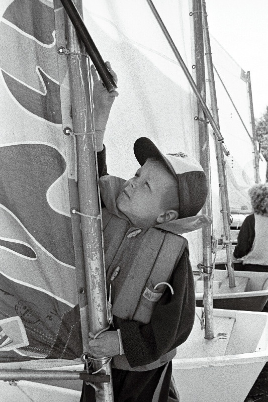 "Spinnakeri" ja "Noorte Hääle" XI "Optimistide" regati noorim osavõtja Lauri Takker.