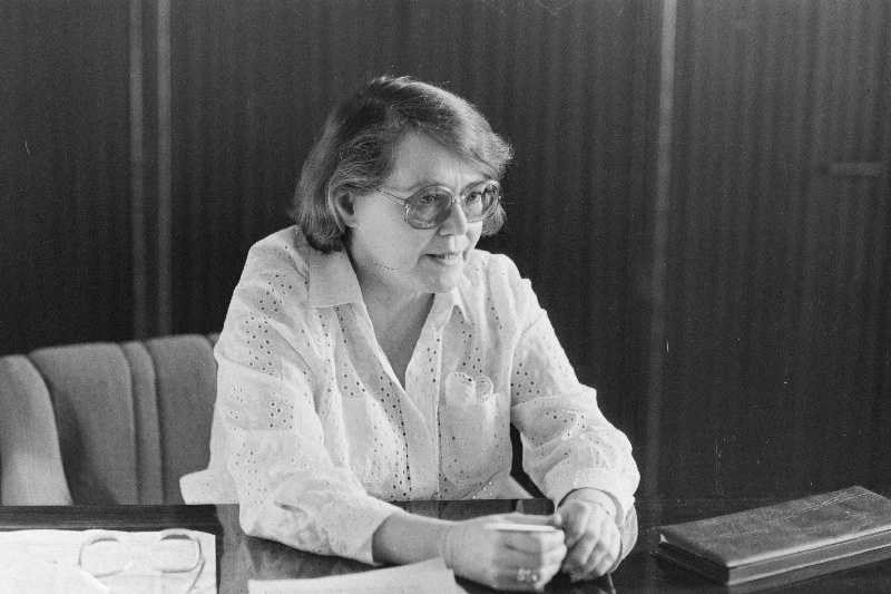 Ajalehe "Säde" toimetaja, Eesti NSV teeneline ajakirjanik Juta Renzer.