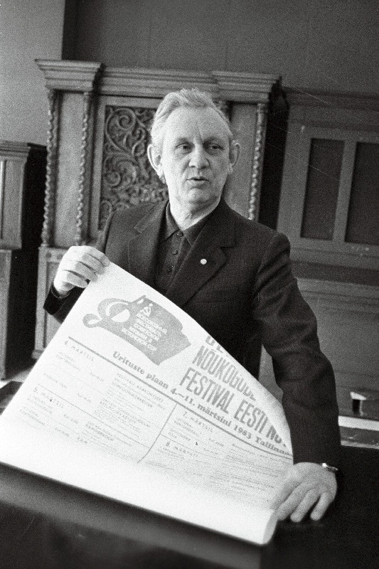 Eesti NSV rahvakunstnik, dirigent Uno Järvela.