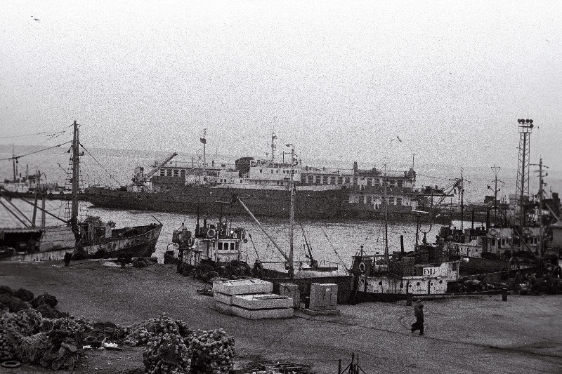 Vaade kalurikolhoosi "Majak" sadamale.