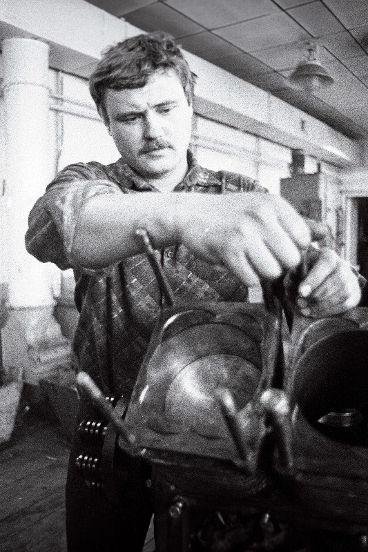 Kalurikolhoosi "Majak" tööline Aleksandr Barbašin.