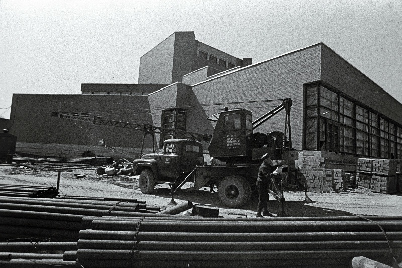 Viljandi teatri "Ugala" uue hoone ehitustööd.