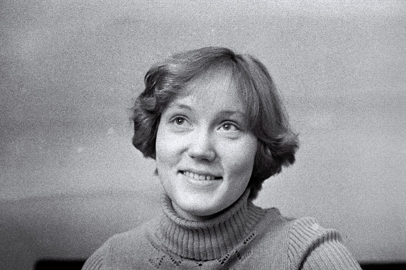 ELKNÜ XVIII kongressi delegaat, Tallinna Pedagoogilise Instituudi III kursuse keeleteaduskonna komsomolisekretär Tiina Tõldsepp.