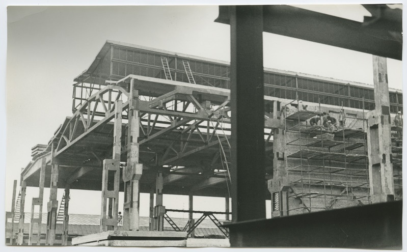 Tallinna Masinatehas, terasevalu tsehhi ehitustööd.