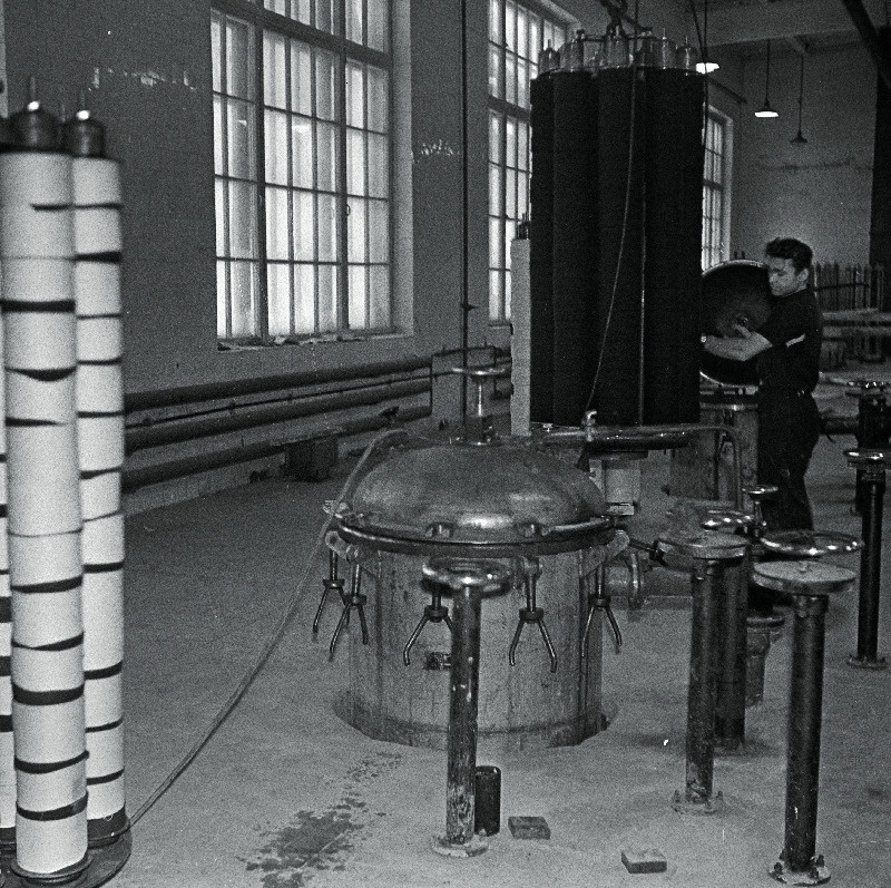 Puuvillakombinaadi „Kreenholmi Manufaktuur“ Georgi vabriku kedruse värvimise tsehh.