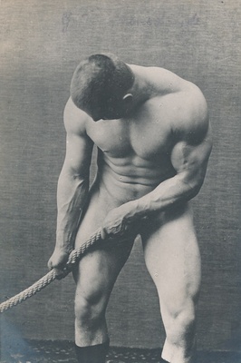 Georg Hackenschmidt köiega poseerimas  duplicate photo