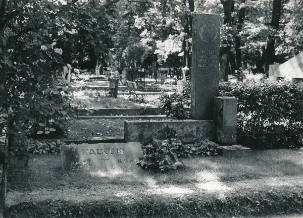 Tartu linnavaade. Karl ja Emma Kalkuni haud Raadi kalmistul. 18.08.1984.a.