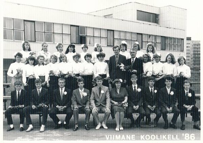 Grupifoto. Tartu 15. Keskkooli õpilased 1986a.  duplicate photo