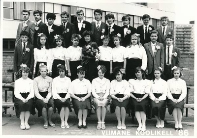 Grupifoto. Tartu 15. Keskkooli lõpuklass 1986a.  duplicate photo