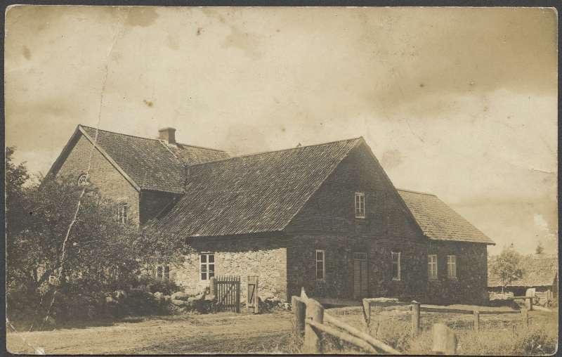 fotopostkaart, Viljandi kihelkonna koolimaja, u 1915