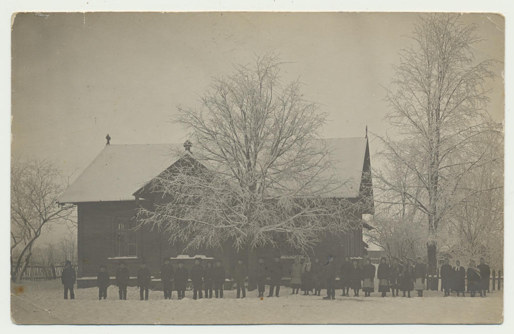 foto Kolga-Jaani khk, Lalsi koolimaja, õpilased, 01.1915 foto A.Loit