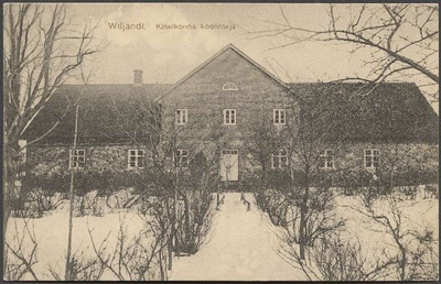 trükipostkaart, Viljandi kihelkonna koolimaja, u 1915  duplicate photo