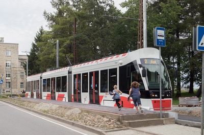 Tram stop at TPI rephoto