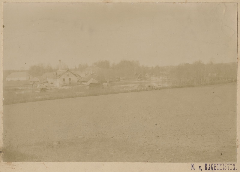 Vaade eemalt hoonete kompleksile ja üleujutustele