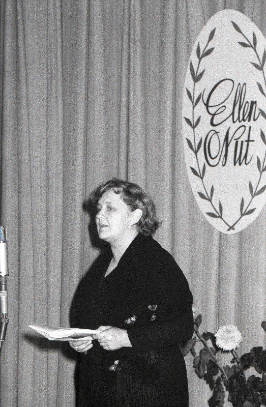 Kirjanik Ellen Niidu 50. sünnipäeva tähistamine Kirjanike Majas. Esineb juubilar.