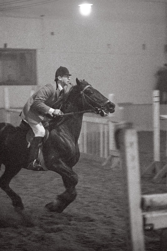 Ratsasportlane Gunnar Otspere Tallinna maneežis peetud rahvusvahelisel võistlusel avatakistussõidul.
