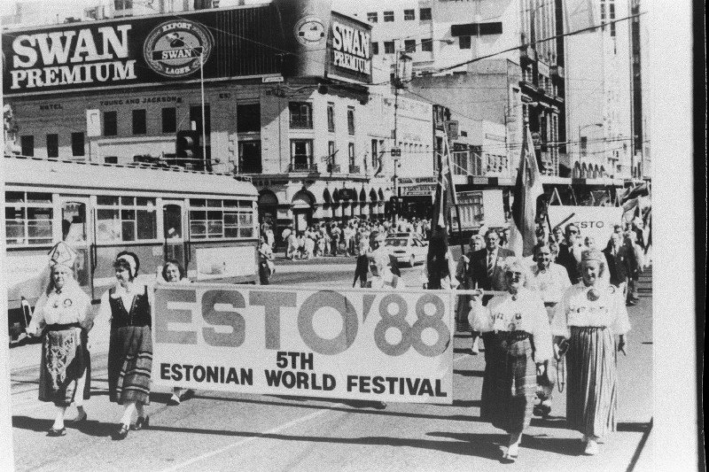 ESTO päevade rongkäik Melbournes.