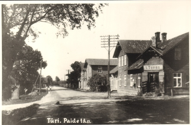 fotokoopia, Paide tänav Türil 20.saj. esimesel poolel