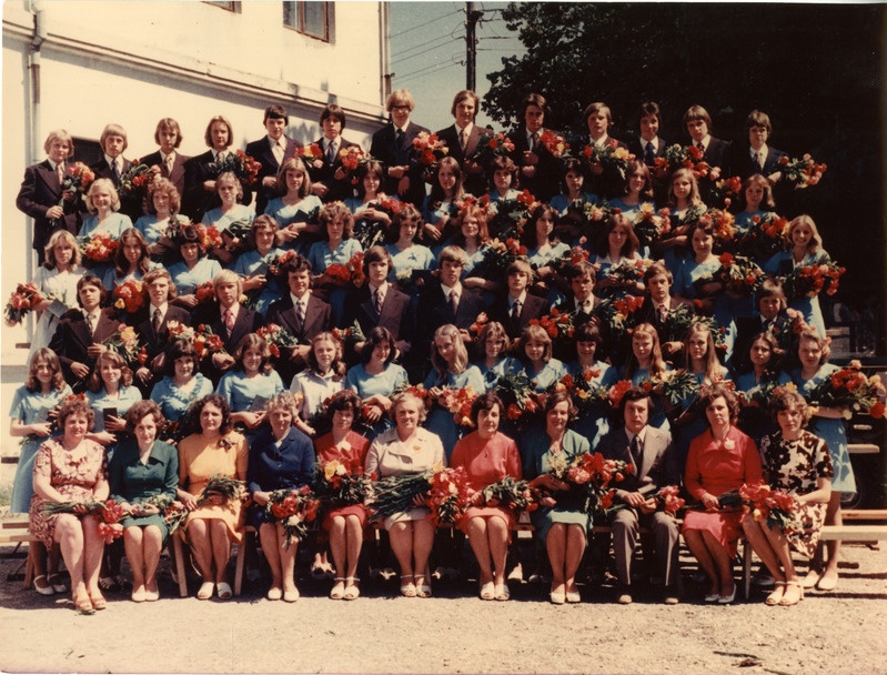 Kuressaare 8-kl. Kooli lõpetajad ja õpetajad. 1976.a.