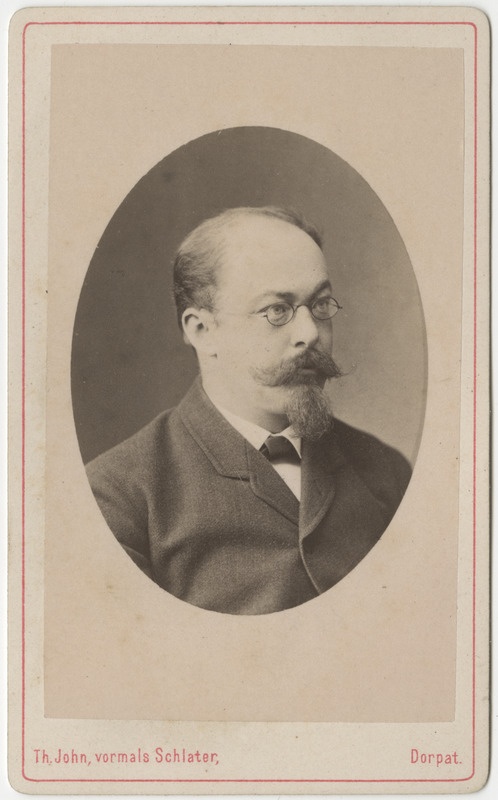 Korporatsiooni "Livonia" liige Arthur von Freymann, portreefoto