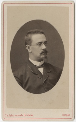 Korporatsiooni "Livonia" liige Eberhard Berens von Rautenfeld, portreefoto  duplicate photo