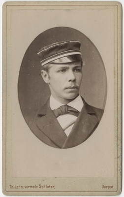 Korporatsiooni "Livonia" liige parun Otto von Engelhardt, portreefoto  duplicate photo