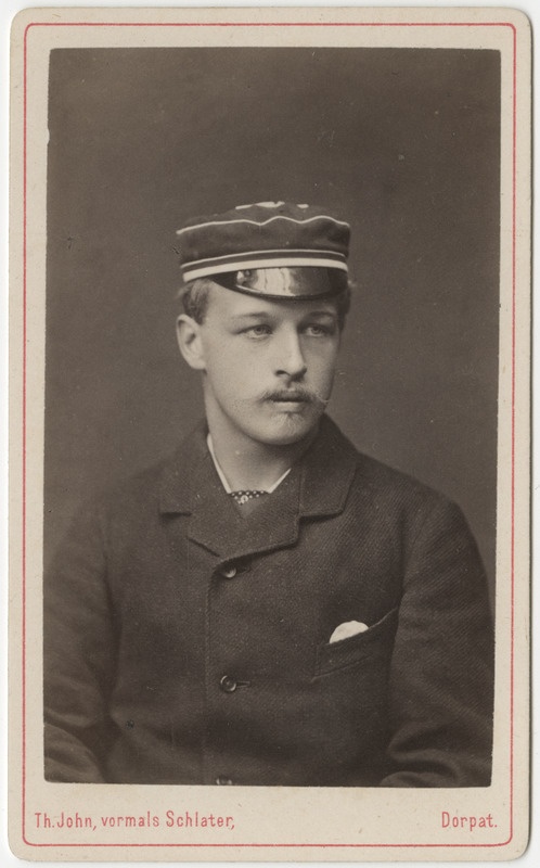 Korporatsiooni "Livonia" liige Alexander von Nottbeck, portreefoto