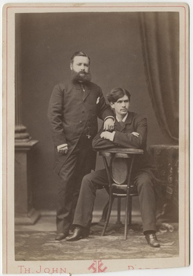Korporatsiooni "Livonia" liikmed Ernst Etzold ja tema akadeemiline isa Johannes Torpffer, grupifoto  duplicate photo