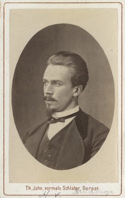 Korporatsiooni "Livonia" liige parun Hermann von Bruiningk, portreefoto  duplicate photo