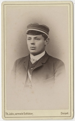 Korporatsiooni "Estonia" liige Egmont von Brevern, portreefoto  duplicate photo