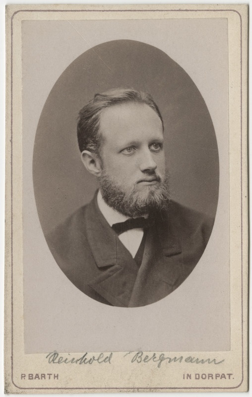 Korporatsiooni "Livonia" liige Reinhold Bergmann, portreefoto
